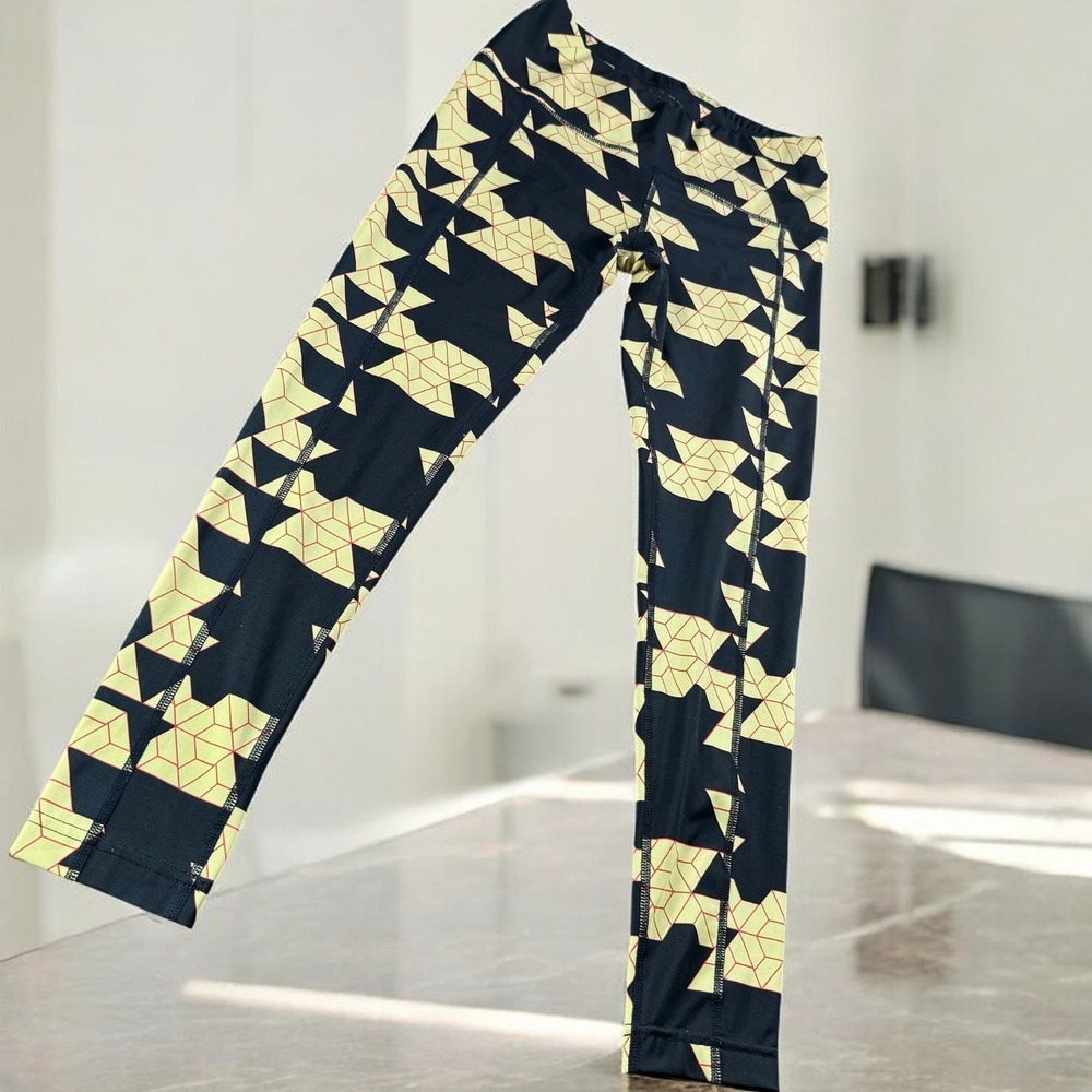 Oiselle Leggings Women 02 Geometric Print Activewear Running Workout‎ Hiking Ski